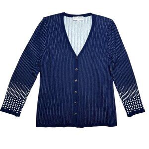 St. John Collection 10 Polka Dot Cardigan Old Money Preppy